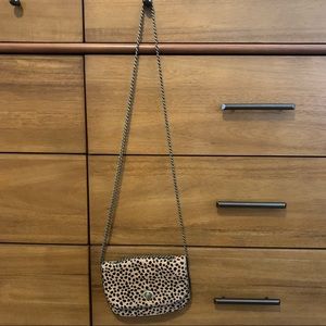 Anthropologie leopard crossbody